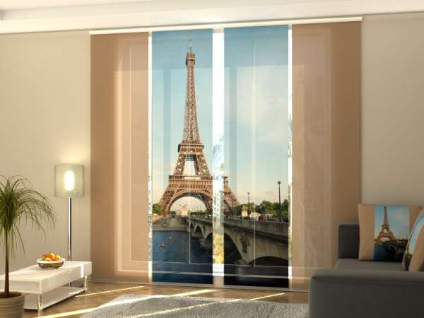 Sliding panel curtain (1-4 pts.): EIFFEL TOWER IN THE MORNING