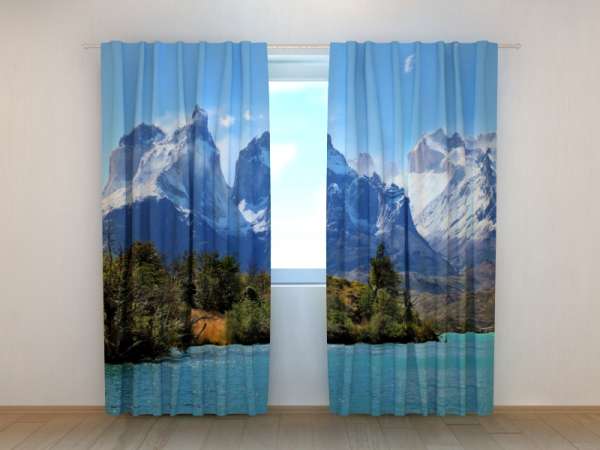 Photo curtain: MOUNTAINS AND LAKE