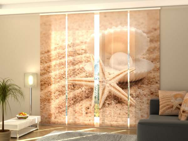 Sliding panel curtain (1-4 pts.): PEARL ON THE SEASHELL