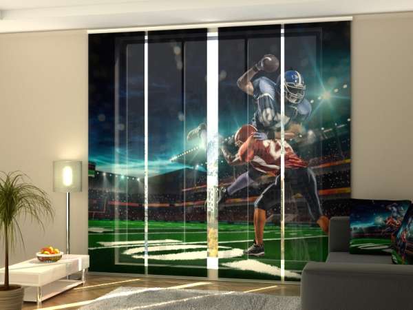 Sliding panel curtain (1-4 pts.): AMERICAN FOOTBALL