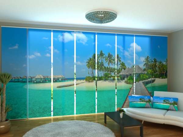 Sliding panel curtain (1-8 pts.): ROAD TO PARADISE