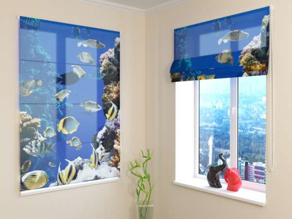 Roman blind: YELLOW FISH