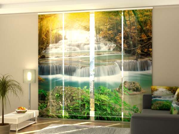 Sliding panel curtain (1-4 pts.): AUTUMN WATERFALL