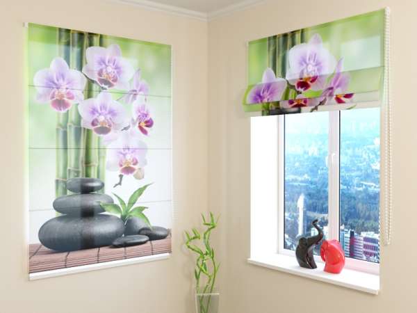 Roman blind: ORCHIDS AND STONES