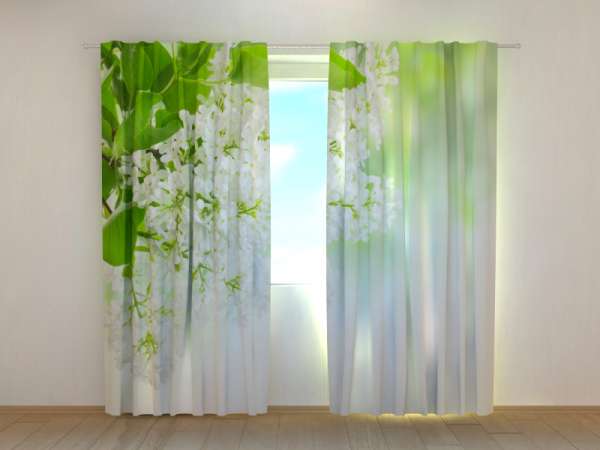 Photo curtain: WHITE LILAC