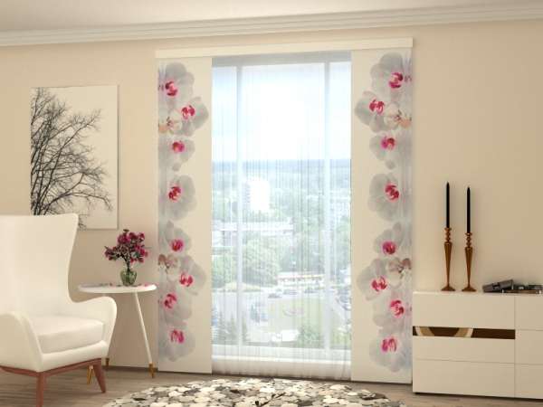 Sliding panel curtain (1-2 pts.): SNOW-WHITE ORCHID