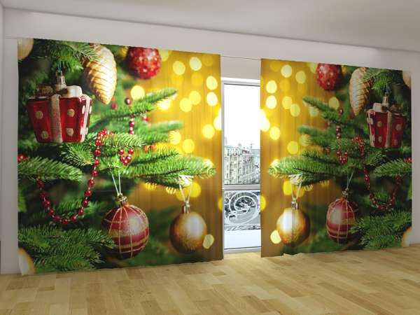 Panoramic curtain: CHRISTMAS TREE DECORATIONS