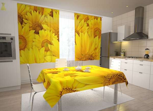 Kitchen curtain: SUNFLOWERS