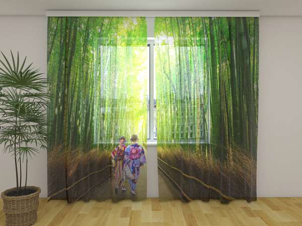 Chiffon curtain: BAMBOO FOREST OF ARASHIYAMA