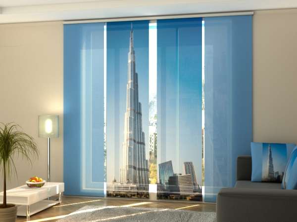 Sliding panel curtain (1-4 pts.): DUBAI SKYSCRAPERS 2