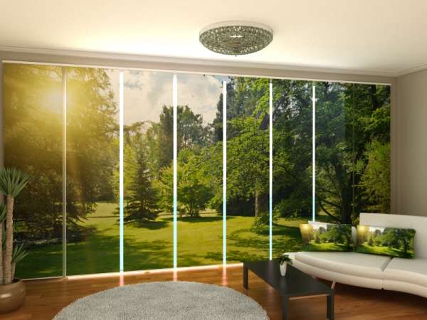 Sliding panel curtain (1-8 pts.): MORNING IN THE PARK