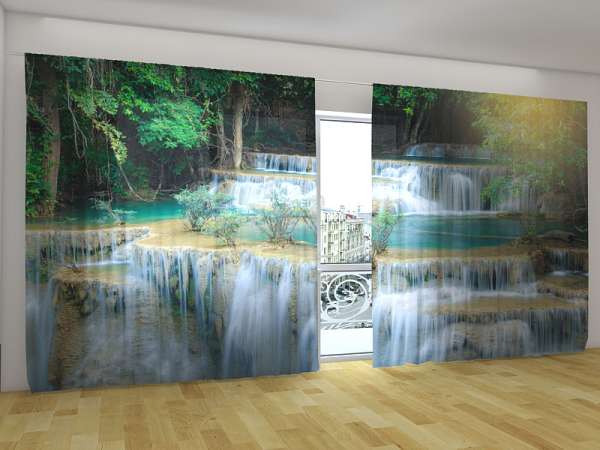 Panoramic curtain: WATERFALL IN KANCHABURI 2