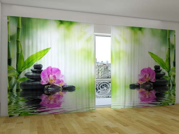 Panoramic curtain: ORCHIDS IN THE SUN