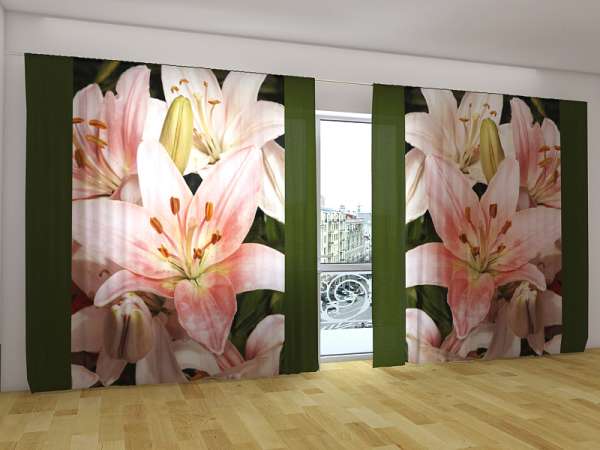 Panoramic curtain: BEAUTIFUL LILIES