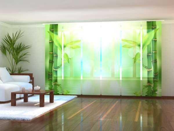 Sliding panel curtain (1-6 pts.): GREEN BAMBOO