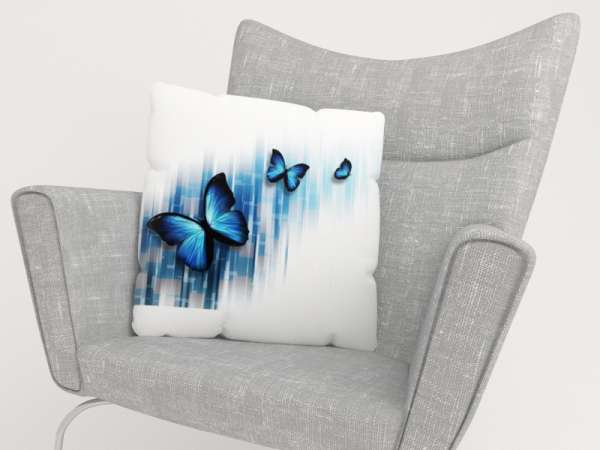 Pillowcase: BLUE BUTTERFLIES