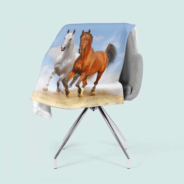 Fleece blanket: HORSES