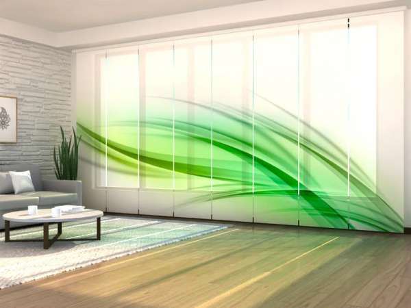 Panel curtain (1-8 pts.): ABSTRACT GREEN LEAF