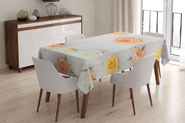 Tablecloth: ROSES ON THE TABLE