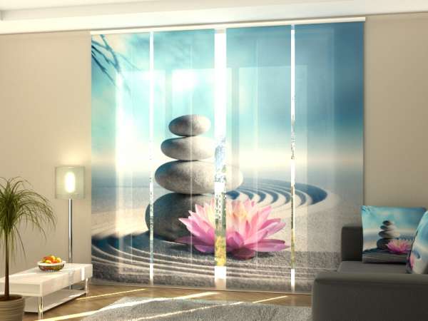 Sliding panel curtain (1-4 pts.): LILY ON THE SAND