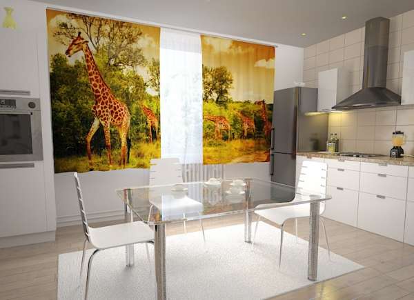 Kitchen curtain: GIRAFFES