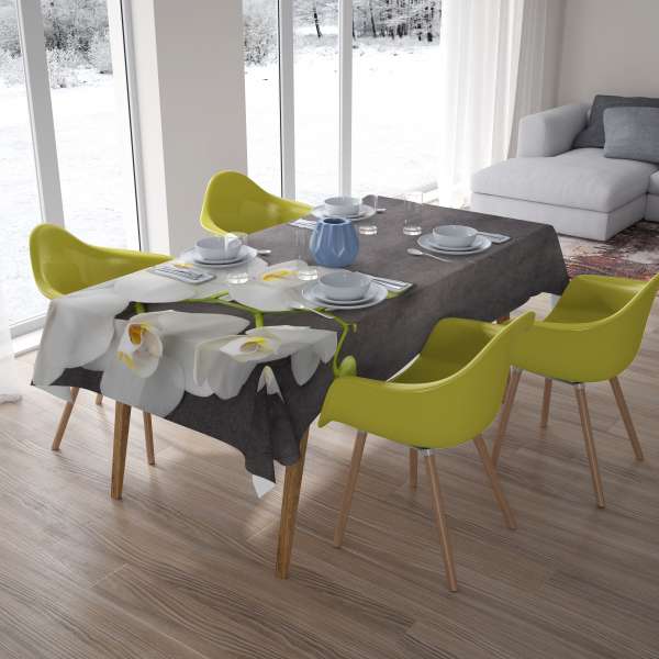 Tablecloth: GRAY AND WHITE