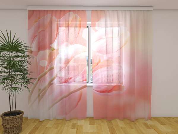 Chiffon curtain: CHARMING TULIPS