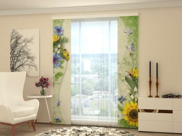 Sliding panel curtain (1-2 pts.): SPRING SONG