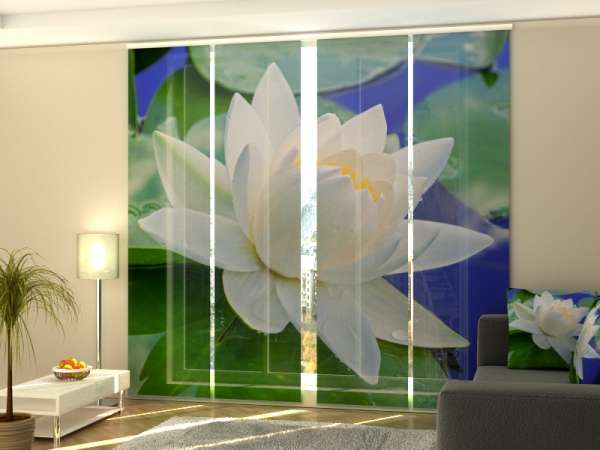 Sliding panel curtain (1-4 pts.): WHITE LOTUS