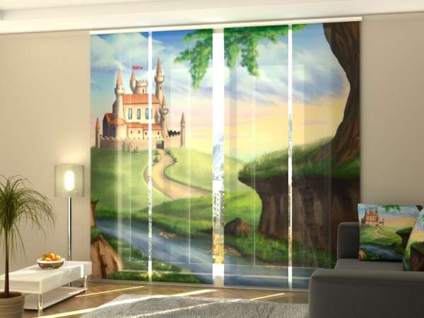 Sliding panel curtain (1-4 pts.): CASTLE FOR A PRINCESS