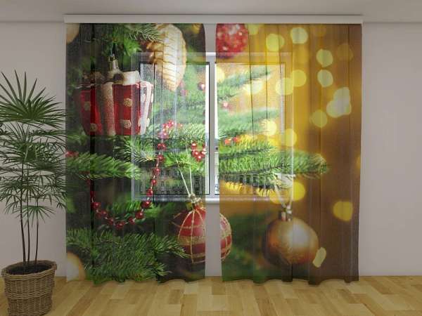 Chiffon curtain: CHRISTMAS TOYS