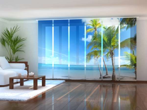 Sliding panel curtain (1-6 pts.): PALMS ON THE BEACH