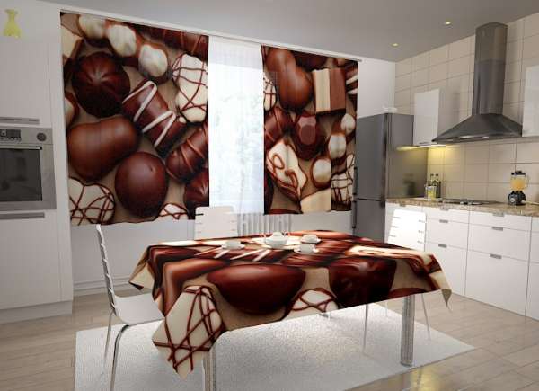 Kitchen curtain: SWEET CHOCOLATES