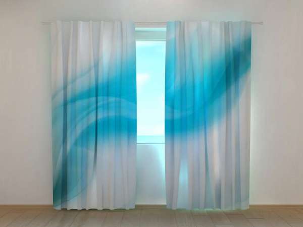 Photo curtain: DELICATE BLUE ABSTRACTION