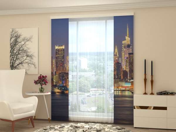 Sliding panel curtain (1-2 pts.): CHICAGO AT NIGHT