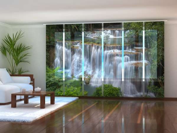 Sliding panel curtain (1-6 pts.): WATERFALL IN KANCHABURI 1