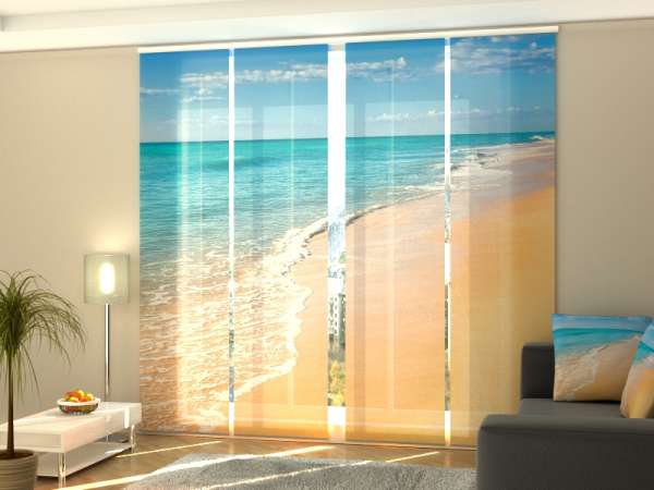 Sliding panel curtain (1-4 pts.): BEACH ON CANARY ISLANDS