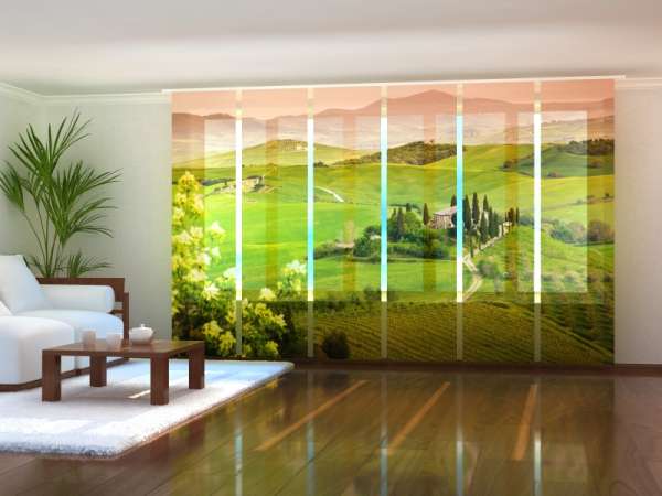 Sliding panel curtain (1-6 pts.): TUSCANY LANDSCAPE