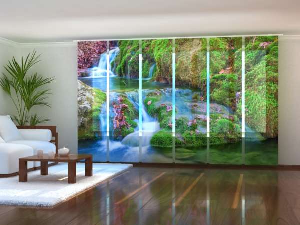 Sliding panel curtain (1-6 pts.): PARADISE WATERFALLS