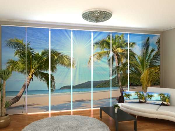 Sliding panel curtain (1-8 pts.): SUN AND PALM TREES