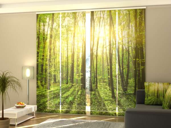 Sliding panel curtain (1-4 pts.): SUN RAYS IN FOREST 2