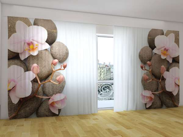 Panoramic curtain: VIENNA ORCHID