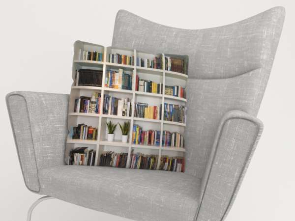 Pillowcase: WHITE BOOKCASE 2