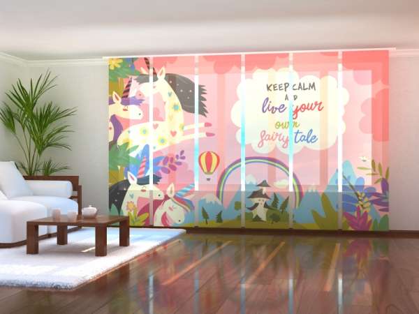 Sliding panel curtain (1-6 pts.): FAIRY TALE OF THE UNICORN