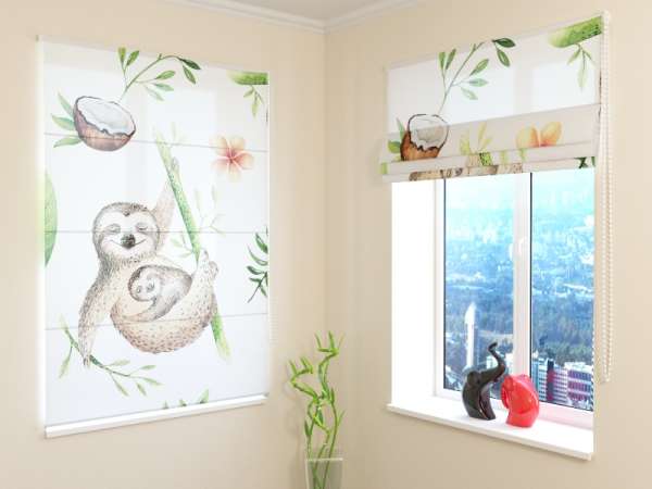 Roman blind: SWEET SLOTHS