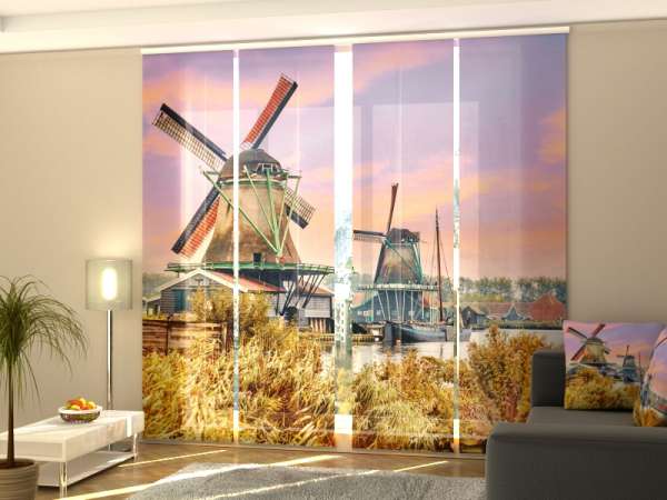 Sliding panel curtain (1-4 pts.): OLD MILL