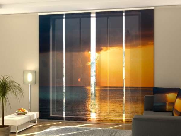 Sliding panel curtain (1-4 pts.): THUNDERSTORM IN THE MALDIVES