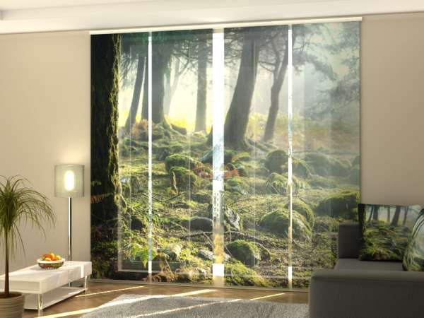 Sliding panel curtain (1-4 pts.): RAINFOREST AT SUNRISE