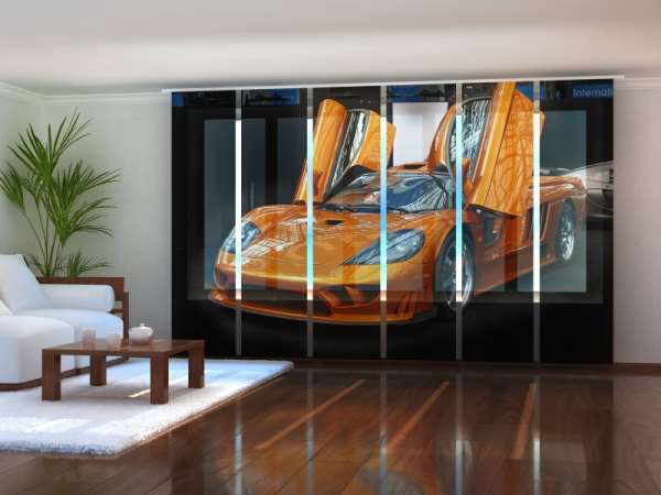 Sliding panel curtain (1-6 pts.): ORANGE FERRARI