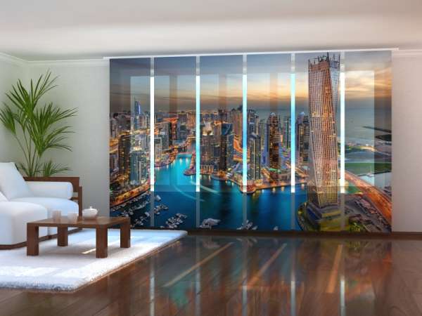 Sliding panel curtain (1-6 pts.): DUBAI SKYSCRAPERS